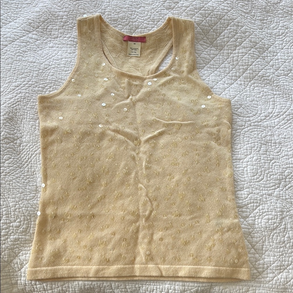J. Crew Cream Tank Top Classic Sleeveless Design